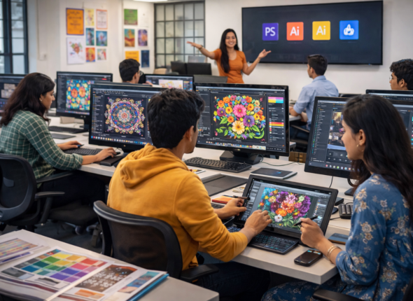 Graphic designing course classroom training in Chandigarh