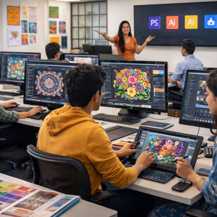 Graphic designing course classroom training in Chandigarh