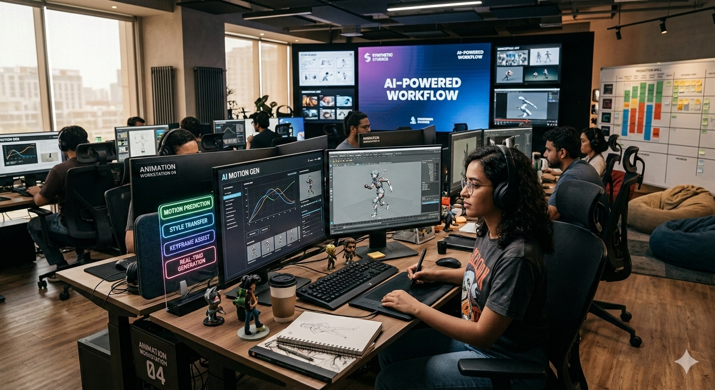 Artificial intelligence tools being used in modern animation studio