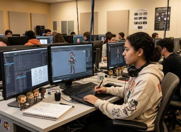 Digital Canvas: Nurturing Creativity in a Modern Animation Lab