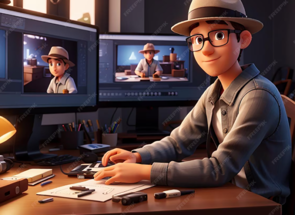 3D Animation Artist Using Advanced Animation Tools and Real-Time Rendering Software