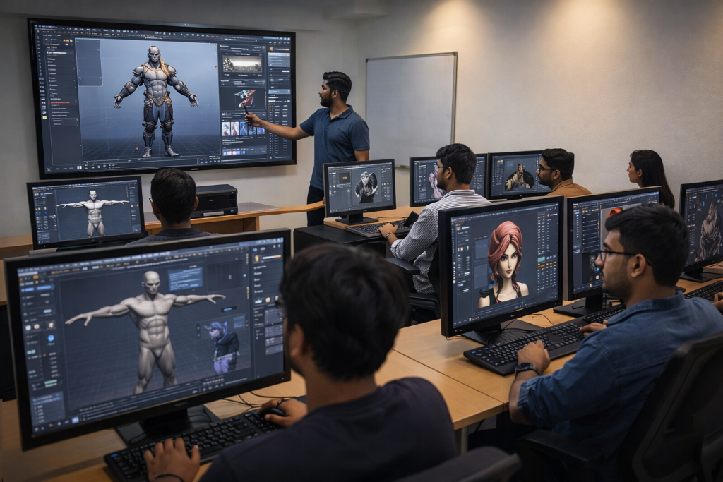3D character modeling training in Chandigarh