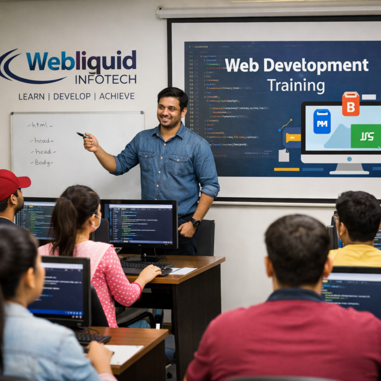web development training classroom at Webliquid Infotech Institute