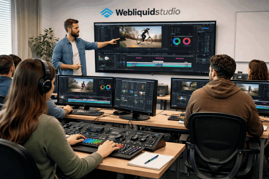 Professional editing software training at Webliquidstudio Institute
