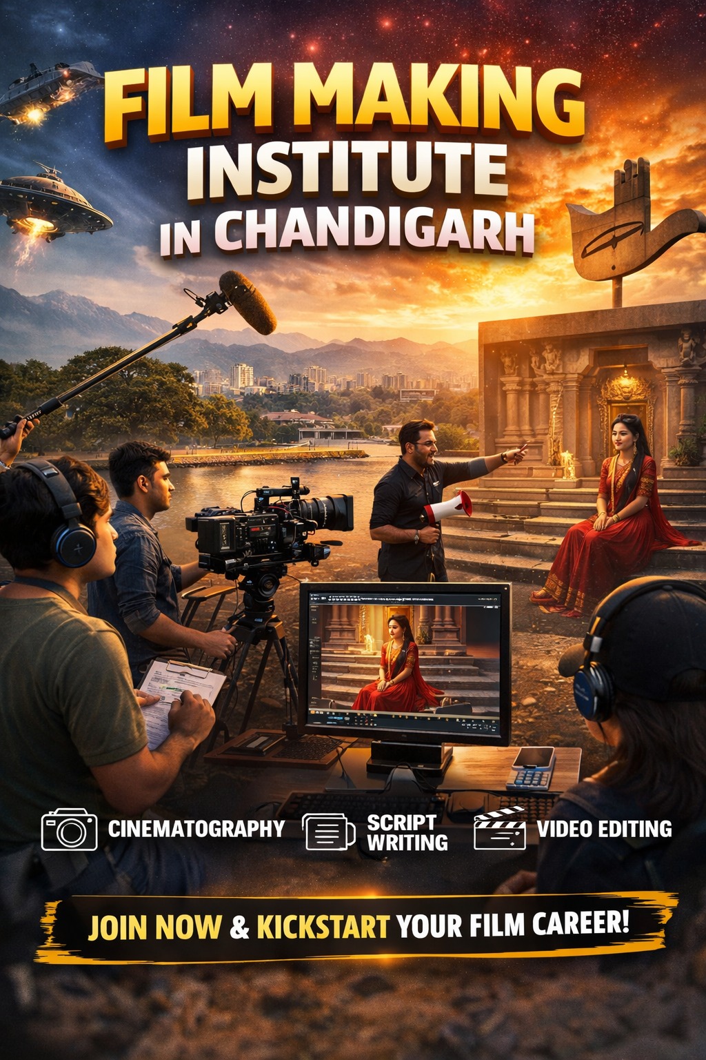 Film production training session at Webliquidstudio Institute