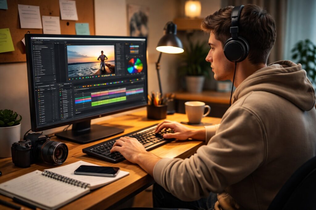 Advanced graphic designing practical session in training institute